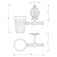 Стакан для зубных щеток Migliore Elisabetta 16985 Бронза