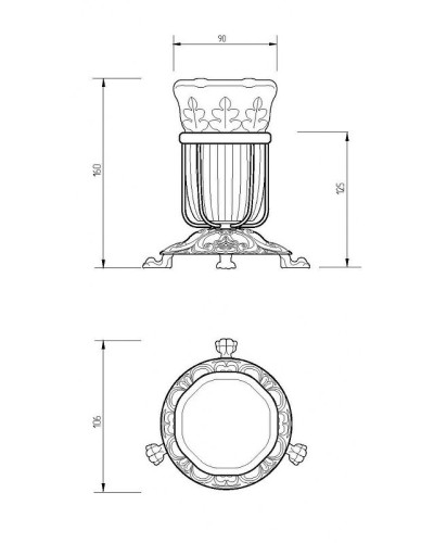 Стакан для зубных щеток Migliore Elisabetta 16986 Бронза