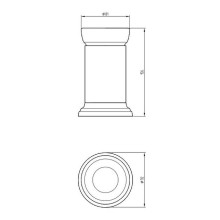 Стакан для зубных щеток Migliore Mirella 17267 Хром Золото