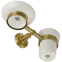 Стакан для зубных щеток с мыльницей Migliore Mirella 17176 Бронза