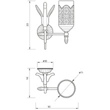 Стакан для зубных щеток Migliore Luxor 26162 Золото