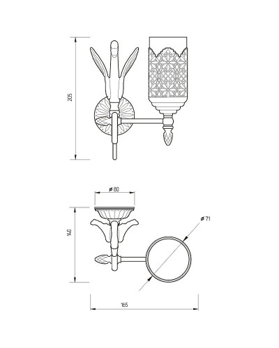 Стакан для зубных щеток Migliore Luxor 26162 Золото