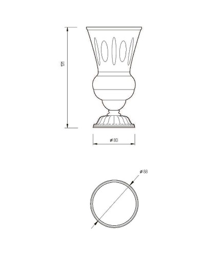 Стакан для зубных щеток Migliore Luxor 26124 Золото