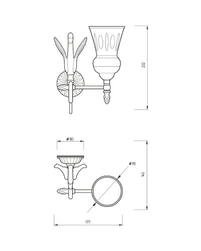 Стакан для зубных щеток Migliore Luxor 26117 Золото