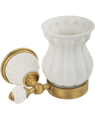 Стакан для зубных щеток Migliore Olivia 17444 Белый Бронза