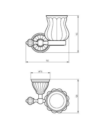 Стакан для зубных щеток Migliore Olivia 17568 Белый Хром