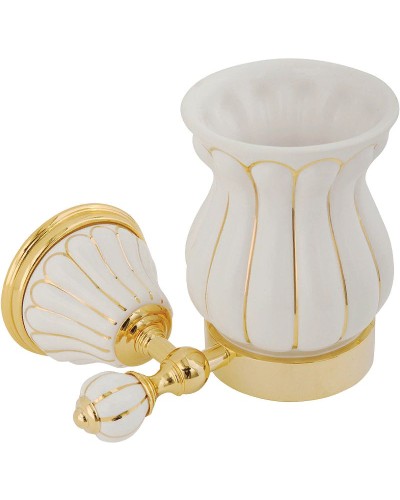 Стакан для зубных щеток Migliore Olivia 17537 Белый Золото