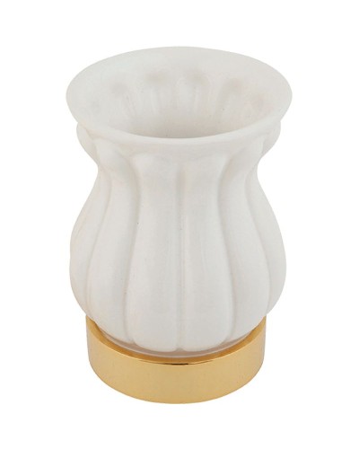 Стакан для зубных щеток Migliore Olivia 17476 Белый Золото