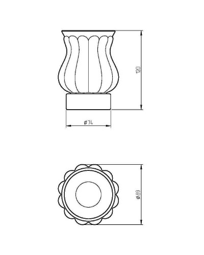 Стакан для зубных щеток Migliore Olivia 17476 Белый Золото