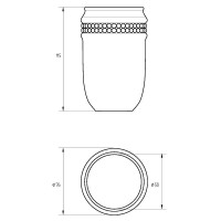Стакан для зубных щеток Migliore Dubai 28454 Белый Хром