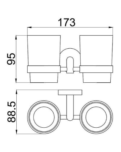 Стакан для зубных щеток Allen Brau Priority 6.31003-BN Белый Никель брашированный