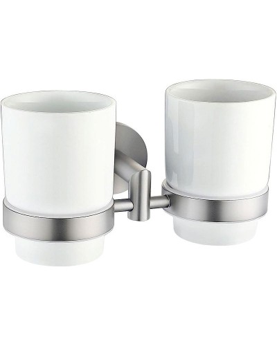 Стакан для зубных щеток Allen Brau Priority 6.31003-BN Белый Никель брашированный