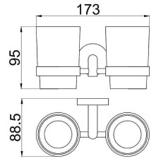 Стакан для зубных щеток Allen Brau Priority 6.31003-00 Белый Хром