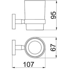 Стакан для зубных щеток Allen Brau Priority 6.31002-31 Белый Черный матовый
