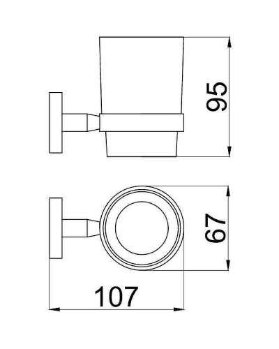 Стакан для зубных щеток Allen Brau Priority 6.31002-BN Белый Никель брашированный