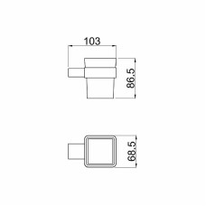 Стакан для зубных щеток Allen Brau Infinity 6.21002-31 Черный матовый