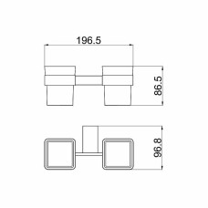Стакан для зубных щеток Allen Brau Infinity 6.21003-31 двойной Черный матовый