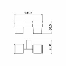 Стакан для зубных щеток Allen Brau Infinity 6.21003-00 двойной Хром