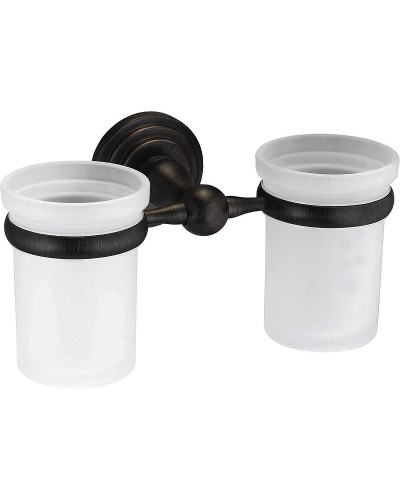 Стакан для зубных щеток WasserKRAFT Isar K-7328D двойной Темная бронза