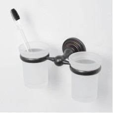 Стакан для зубных щеток WasserKRAFT Isar K-7328D двойной Темная бронза