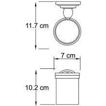 Стакан для зубных щеток WasserKRAFT Isar K-7328 Темная бронза