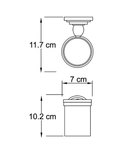 Стакан для зубных щеток WasserKRAFT Isar K-7328 Темная бронза