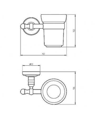 Стакан для зубных щеток Migliore Mirella 17347 Медь