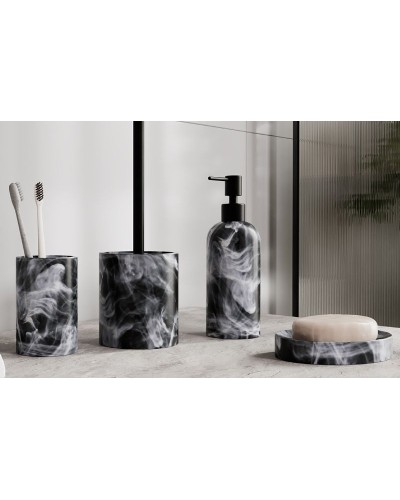 Стакан для зубных щеток WasserKRAFT Neime K-1928 Черный Белый