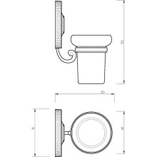 Стакан для зубных щеток Migliore Montecarlo 31517 Белый Бронза