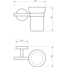 Стакан для зубных щеток Migliore Fortis 31755 Черный матовый