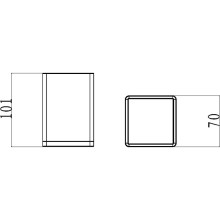 Стакан для зубных щеток Boheme 10961-B-G Черный Золото