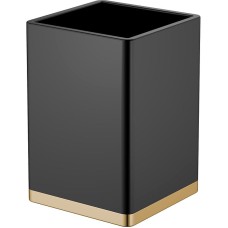 Стакан для зубных щеток Boheme 10961-B-G Черный Золото