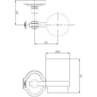 Стакан для зубных щеток Bronze de Luxe Royal R25206 Бронза