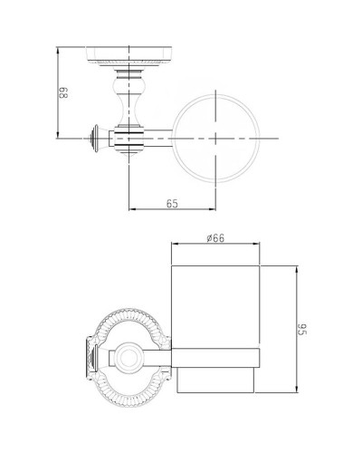 Стакан для зубных щеток Bronze de Luxe Royal R25206 Бронза