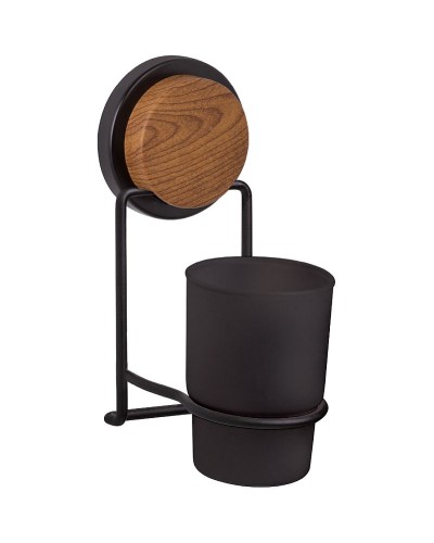 Стакан для зубных щеток Fixsen Magic Wood FX-46006 Черный матовый