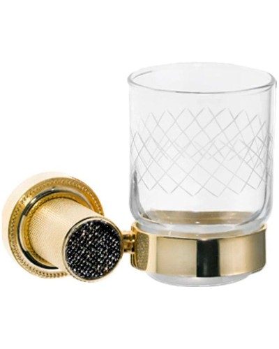 Стакан для зубных щеток Boheme Royal Cristal 10924-G-B Золото
