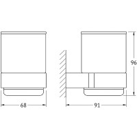Стакан для зубных щеток Artwelle Schwarz 7721 Черный матовый