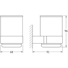 Стакан для зубных щеток Artwelle Schwarz 7721 Черный матовый
