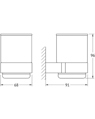 Стакан для зубных щеток Artwelle Schwarz 7721 Черный матовый