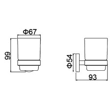 Стакан для зубных щеток Timo Saona 13031/18 Черное золото