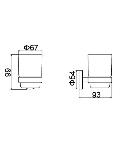 Стакан для зубных щеток Timo Saona 13031/18 Черное золото