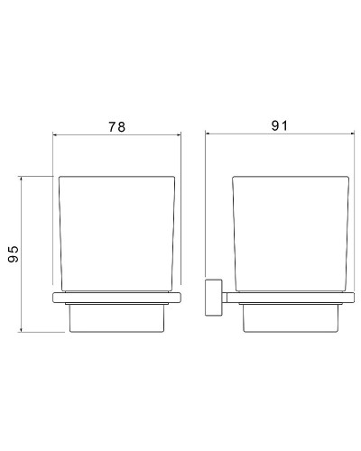 Стакан для зубных щеток Timo Torne 43033/00 Хром