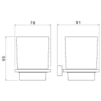 Стакан для зубных щеток Timo Torne 43033/17 Золото матовое