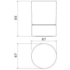 Стакан для зубных щеток Timo Saona 13231/03 Черный