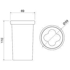 Стакан для зубных щеток Timo Saona 13233/03 Черный