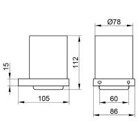 Стакан для зубных щеток Keuco Edition 90 19150019000 Хром