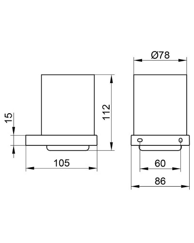 Стакан для зубных щеток Keuco Edition 90 19150019000 Хром