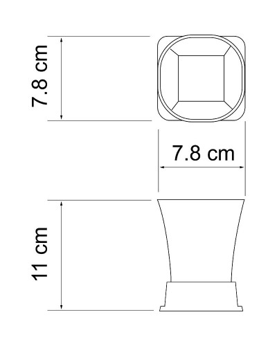 Стакан для зубных щеток WasserKRAFT Amper K-5428N Никель