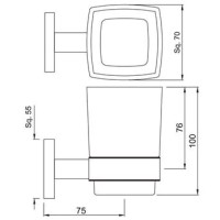Стакан Jaquar Kubix Prime AKP-CHR-35741P