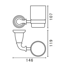 Стакан Art&Max Bianchi AM-E-2602-BR